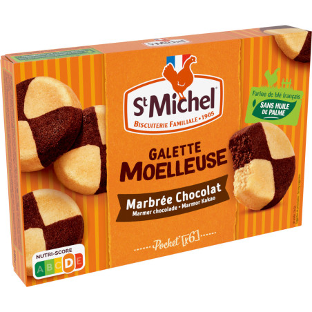 Galette moelleuse marbrée chocolat 180g - St Michel