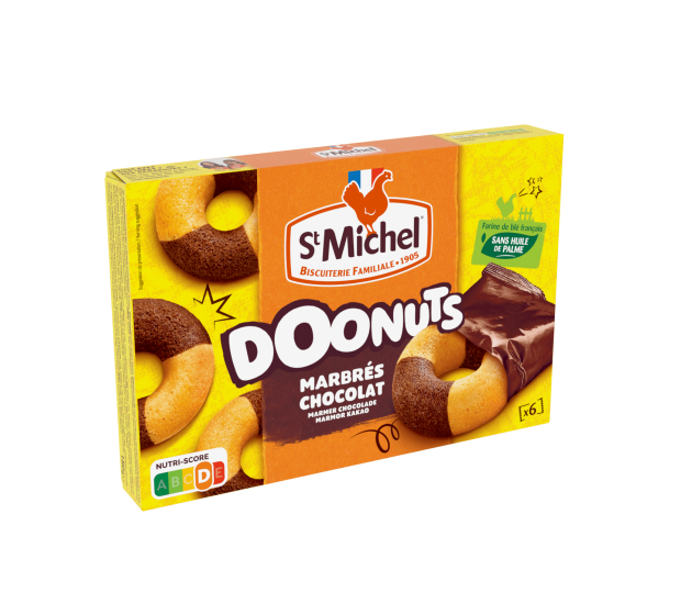 Doonuts marbrés chocolat 180g - St Michel Doonuts marbrés chocolat 180g - St Michel