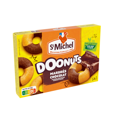 Doonuts marbrés chocolat 180g - St Michel
