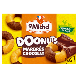 Doonuts marbrés chocolat 180g - St Michel