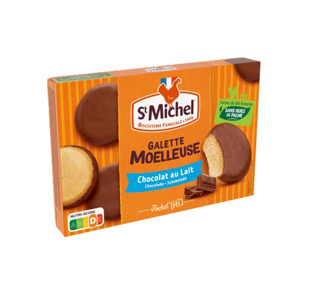 Galette moelleuse nappée chocolat au lait