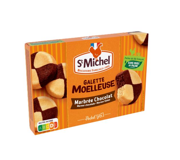 Galette moelleuse marbrée chocolat
