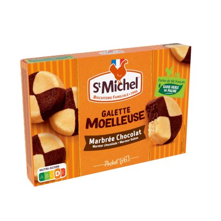 Galette moelleuse marbrée chocolat