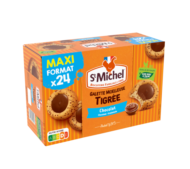 Galette moelleuse tigrée chocolat 720g - St Michel